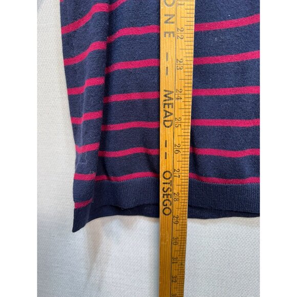 Talbots Woman Striped Knit Sweater 3X Navy & Red Mature - Picture 5 of 10
